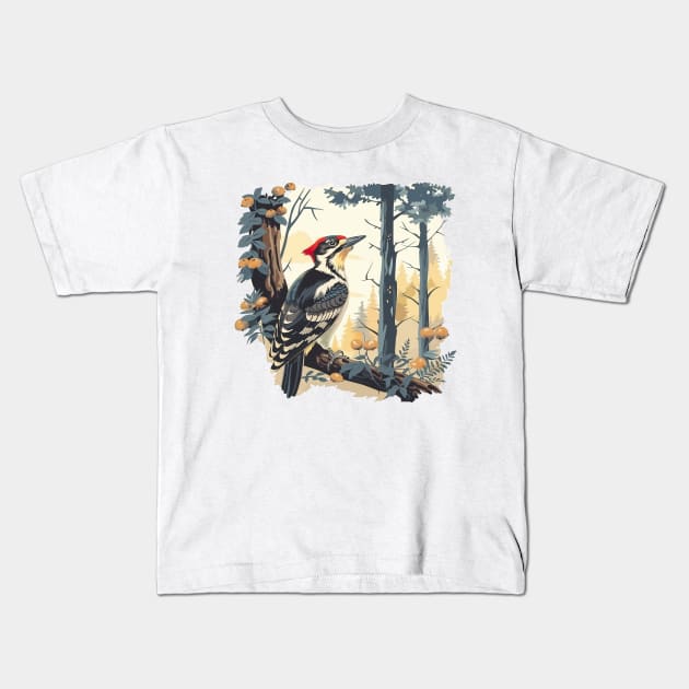 Woodpecker Kids T-Shirt by zooleisurelife